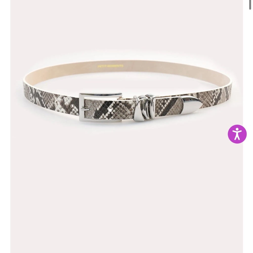 Petit moments modern belt in snake and silver